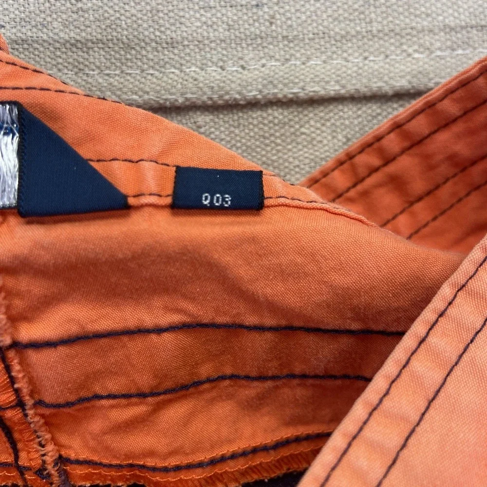 Vintage Polo Ralph Lauren Board Shorts Mens 30 YNC Orange Navy Swim